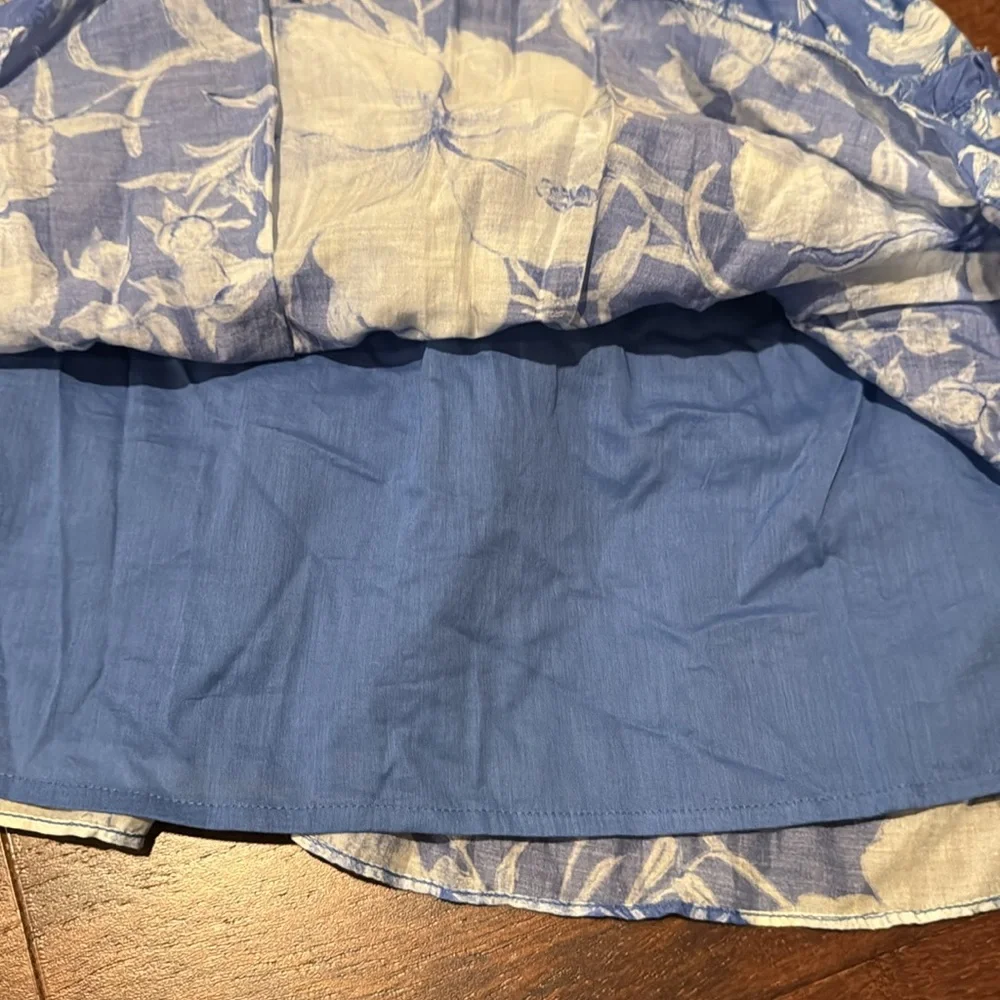 Loveshackfancy NWT tiered Abrielle Skirt in Salty Sea color - Picture 10 of 14